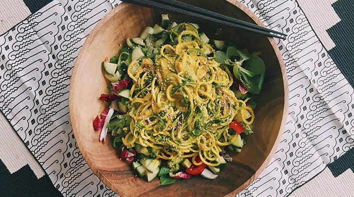 Asian zoodles bowl