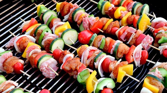 these kebabs are easy to make, healthy snacks