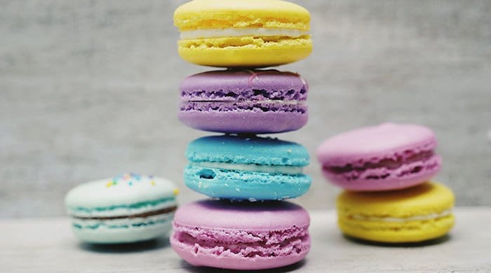colourful macaroons for dessert