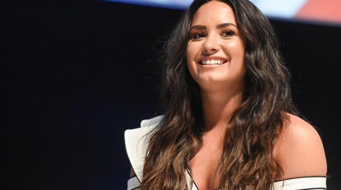 Demi Lovato at an interview where she commented on being labelled as bipolar