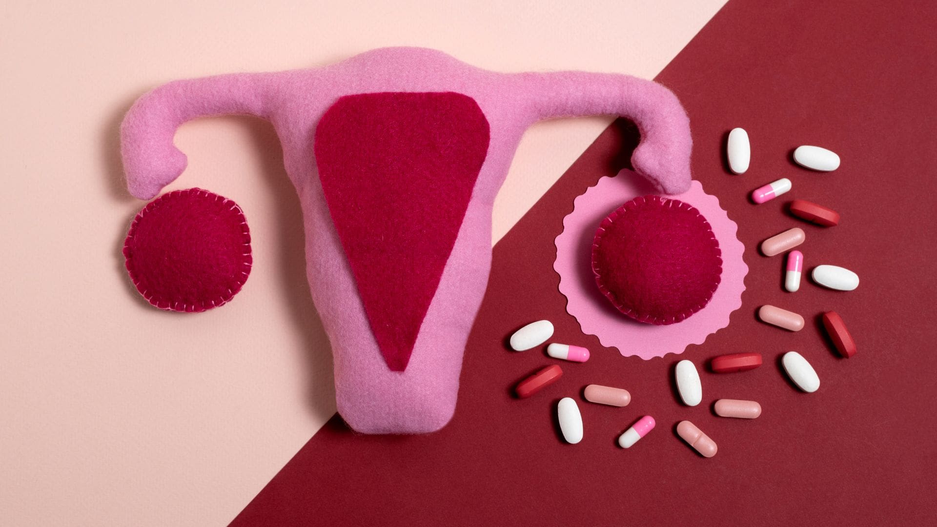 depiction of a uterus with medication showing a possible hysterectomy