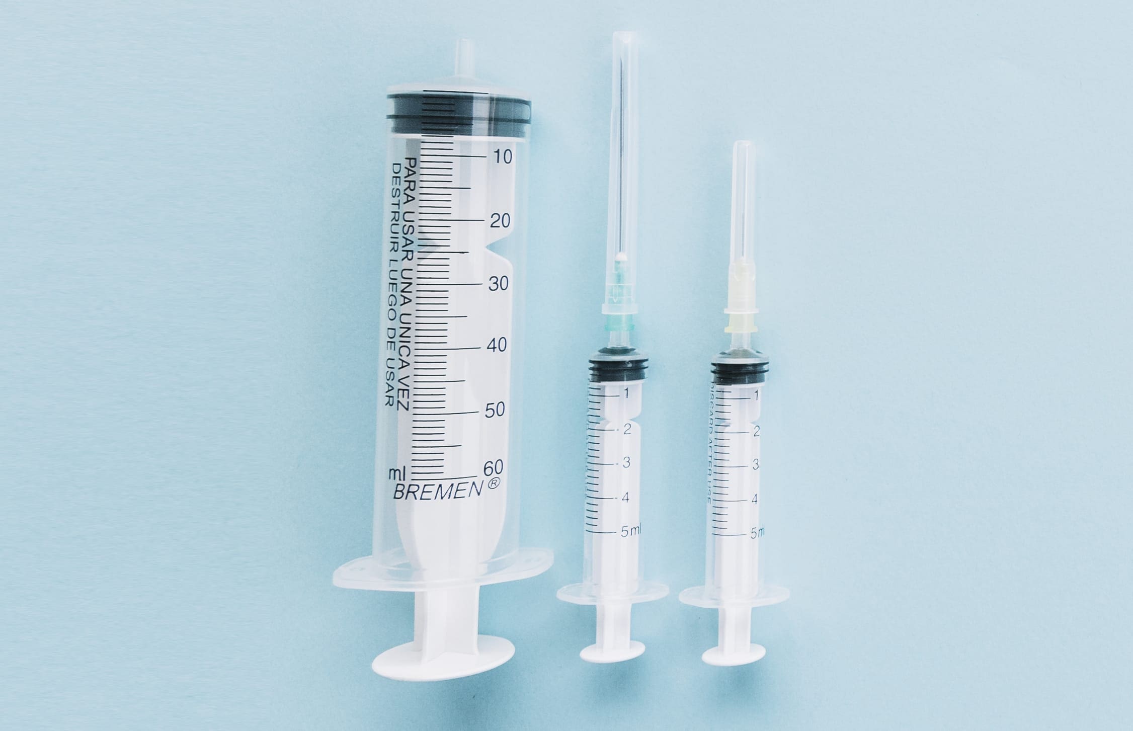 syringes you'd use for a herpes test