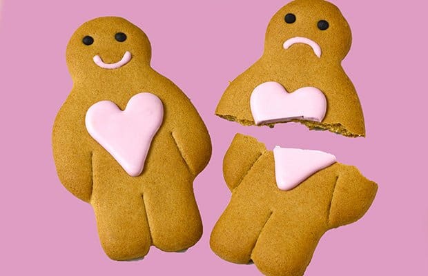 broken gingerbread men to represent gaslighting