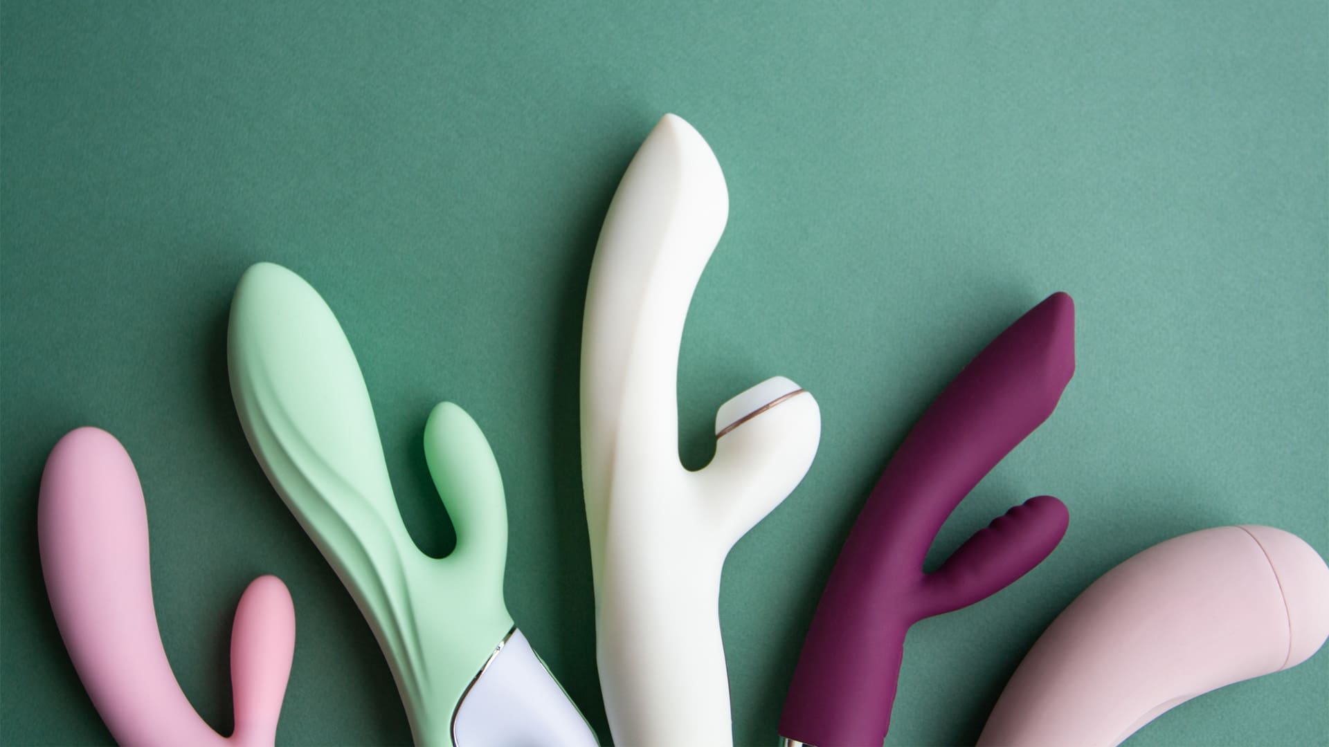 Rabbit Vibrators On Green Background