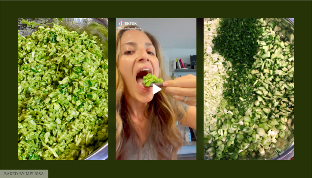 green goddess salad tiktok bakedbymelissa