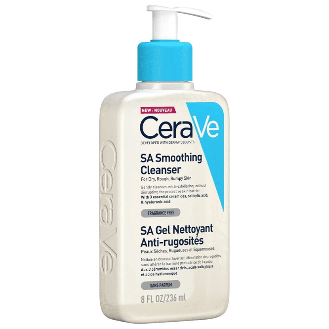 actives on black skin cerave SA cleanser