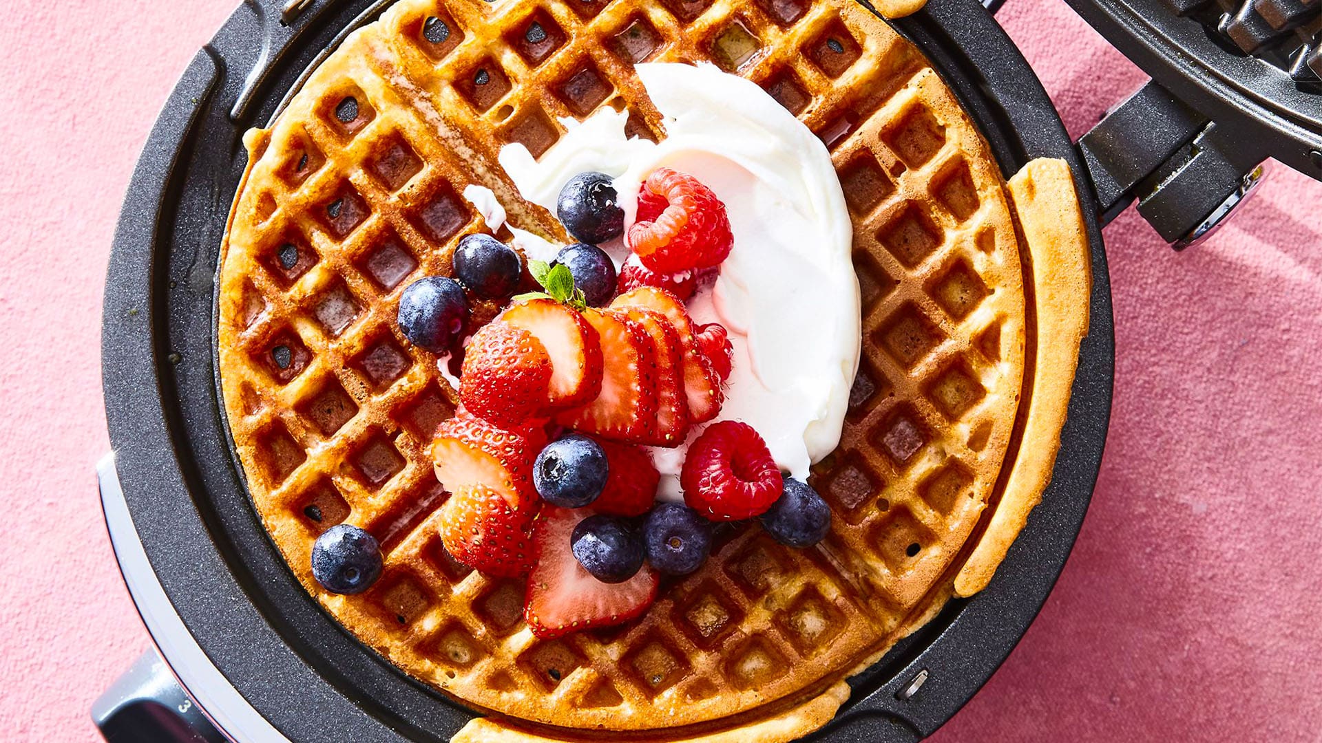 Peanut butter and banana waffles