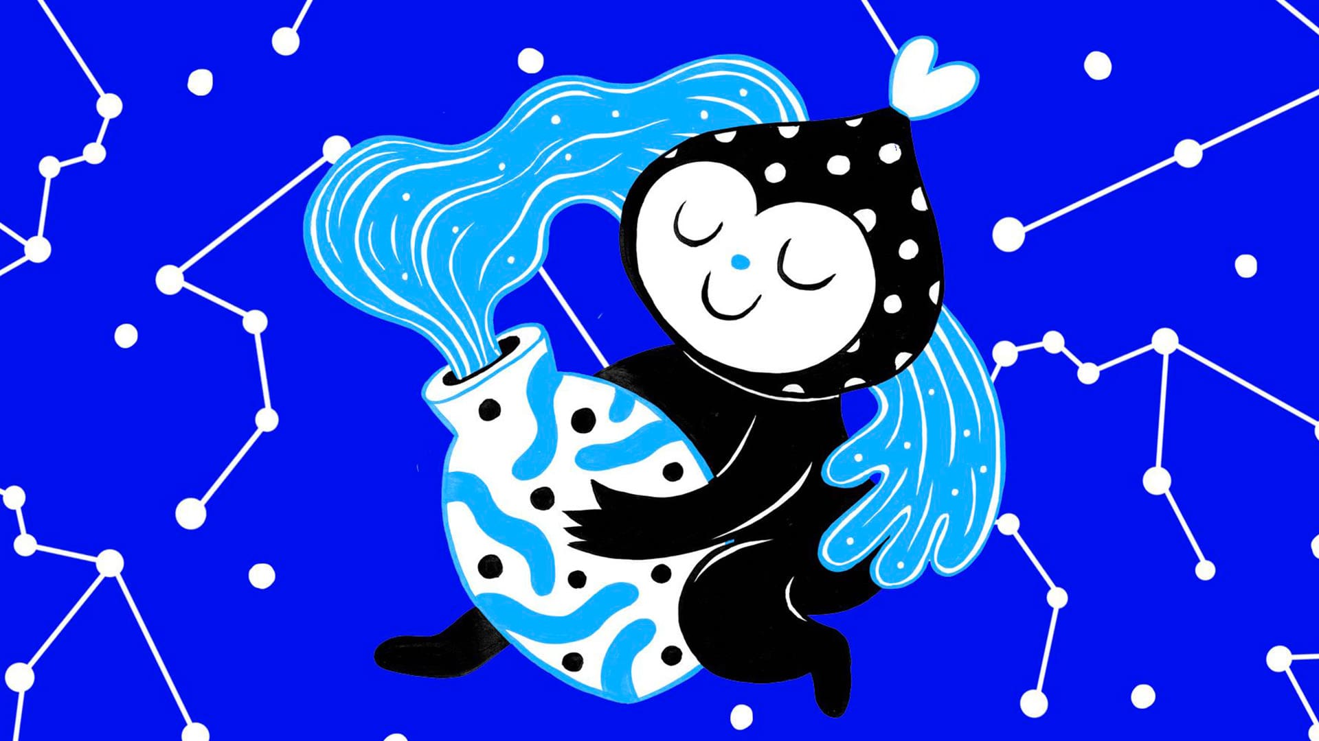 Aquarius Zodiac Illustration