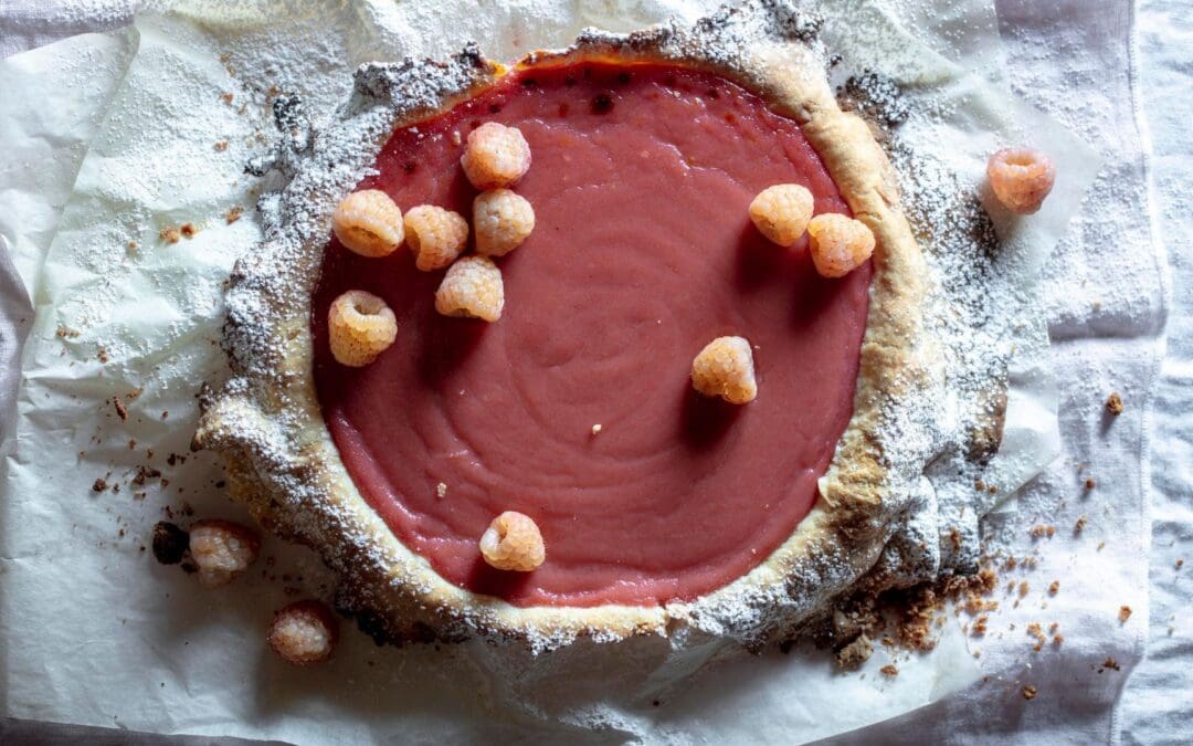 You’re About To Get Addicted To This Rose-and-Raspberry Lemon Tart