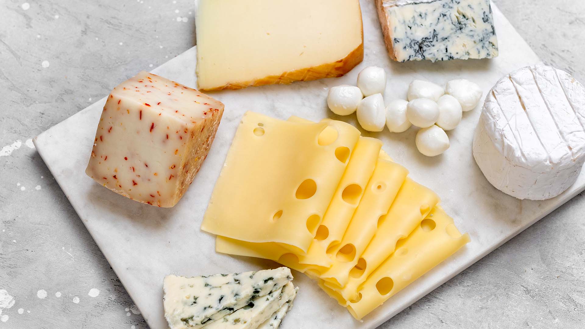Cheese platter with craft cheese assortment