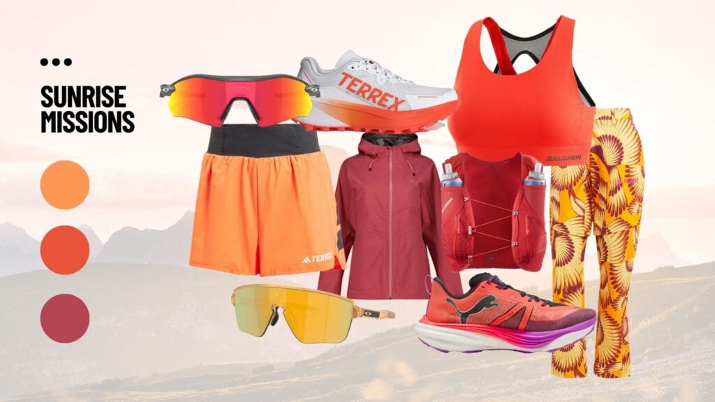 Sunrise Missions: Bold Gorpcore In Fiery Reds And Oranges