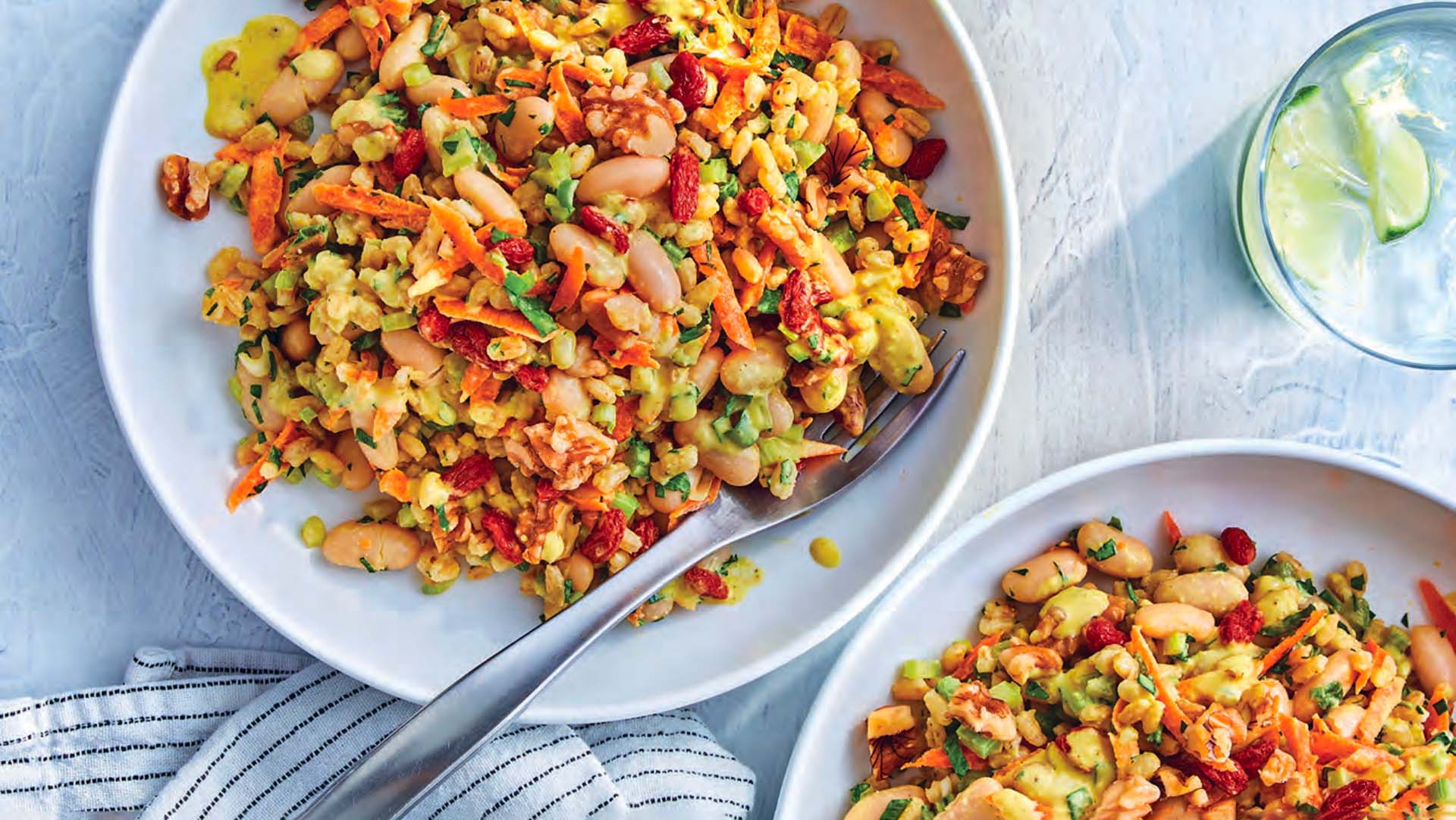 Barley Salad With Creamy Tahini Dressing Barley Salad With Creamy Tahini Dressing