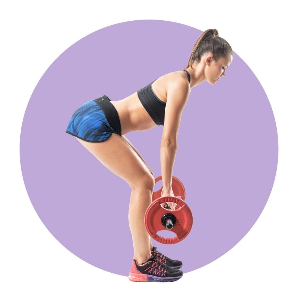 Woman doing deadlift for fat loss